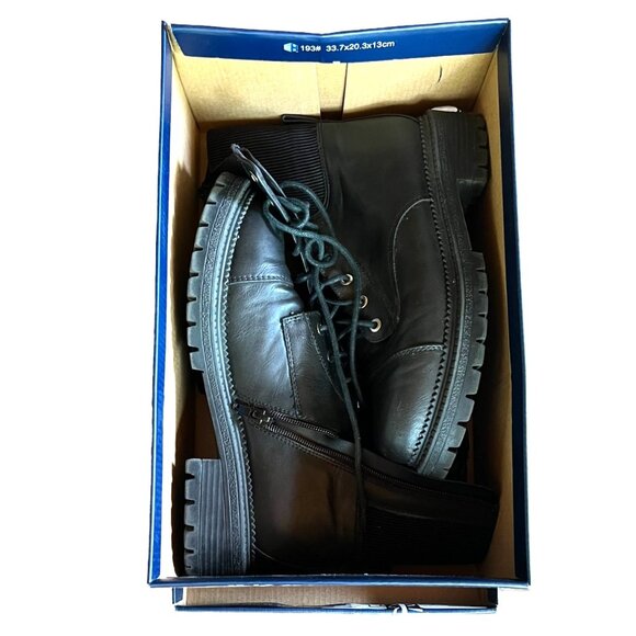 Women's Rock & Candy by ZiGi Black Lace-Up Combat Boots, Size US 7 - Picture 7 of 12